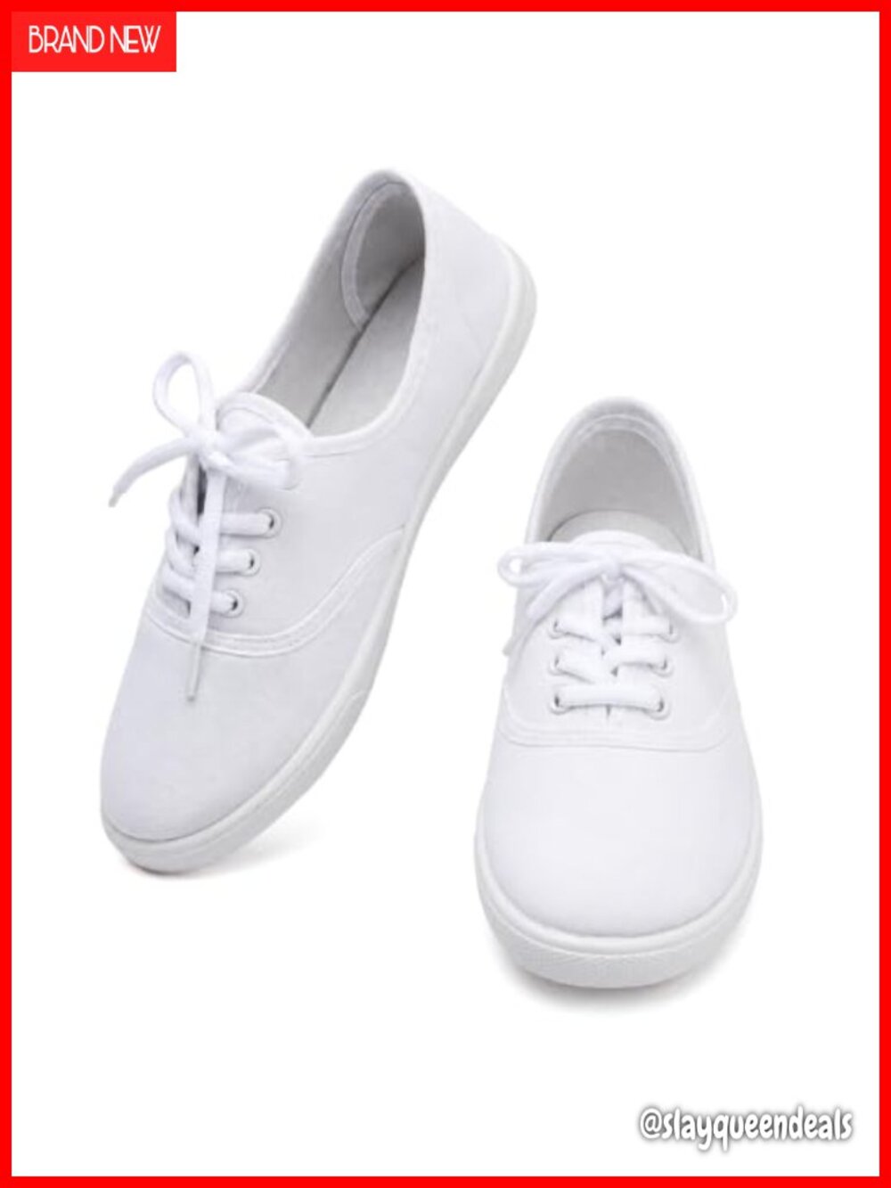 Canvas Sneakers Lace Up Low Top Casual Walking Shoes